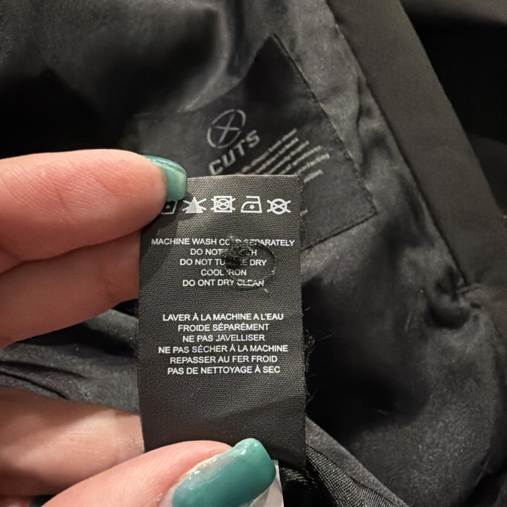 NWOT Cuts Clothing Legacy Bomber Jacket Men's Medium Solid Black $275 Retail - Picture 11 of 15